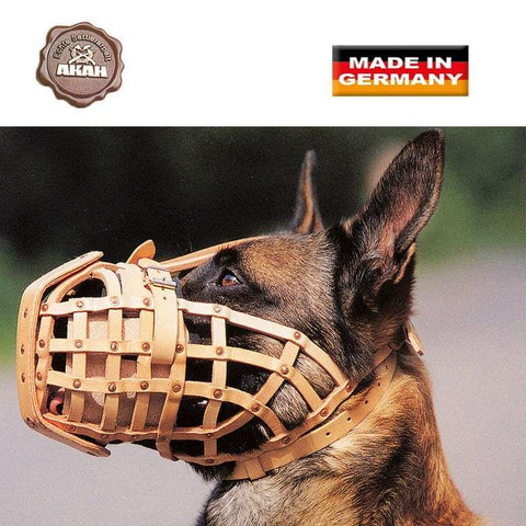 AKAH German Shepherd Leather Muzzle