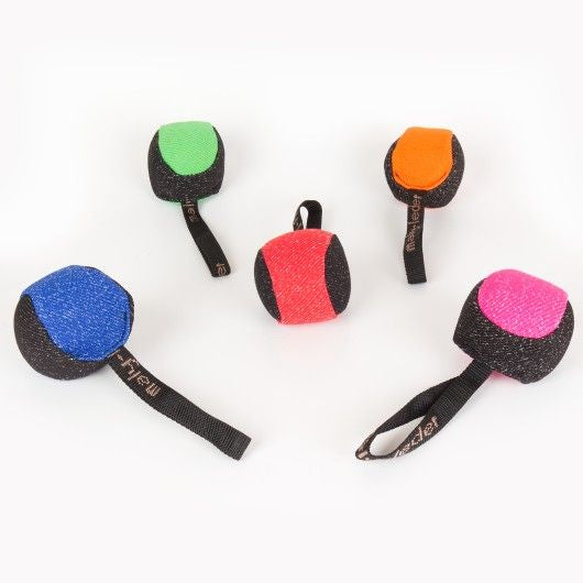 MALY Puppy Ball with Handle, padded French Linen