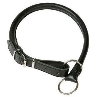 KLIN Round Leather Choke Collar with Buckle