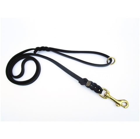 KLIN Soft Leather Leash, 10mm 1.20m (4ft) with handle and ring