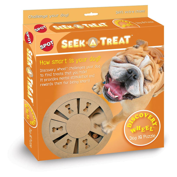Pet Supplies : Pet Toys : Spot Ethical Pet Interactive Seek-A-Treat Shuffle  Bone Toy Puzzle That Will Improve Your Dog's IQ, Specially Designed for  Training Treats 
