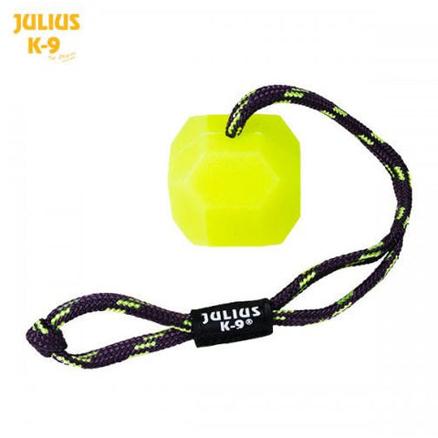 JULIUS K9 Neon Yellow Fluorescent IDC Ball, with closeable handle, medium hard