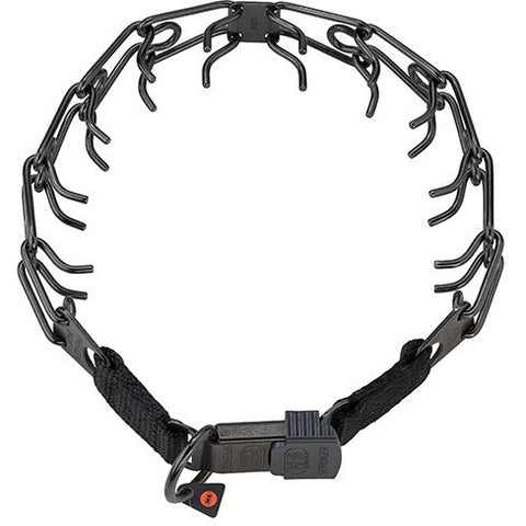 Sprenger Prong Collar Stainless Steel Black with Quick Release Buckle
