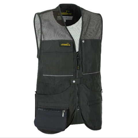 Dog Handler Vest SAHARA, with mesh, dark green/gray