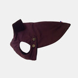 Luxury Dog Coat Burgundy Waterproof Silk from Paris, France