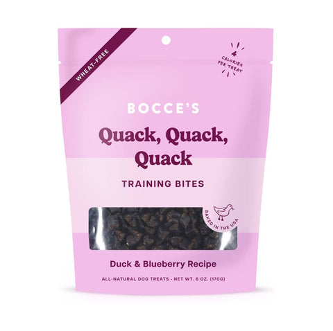 BOCCE'S Quack, Quack, Quack Training Bites Duck & Blueberry Recipe 6oz