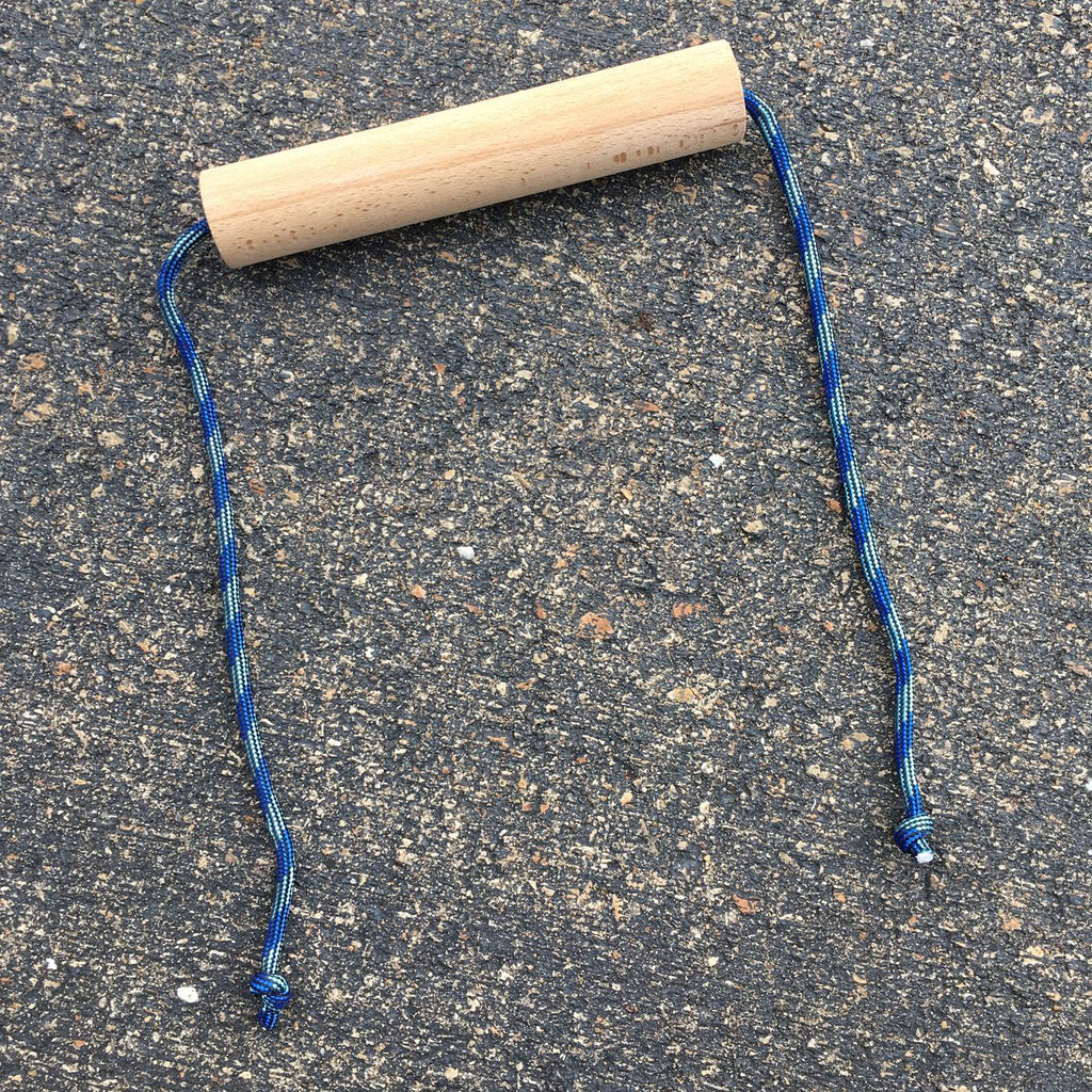 Dowel for dumbbell training, round with rope