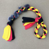 Puppy Tug made of Fleece and Cord with Rabbit Fur, various colors