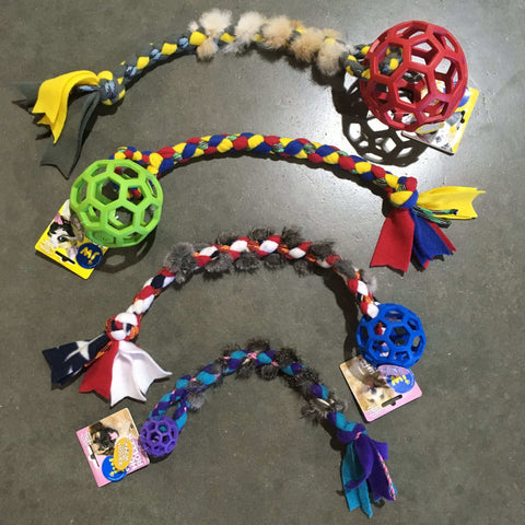 HOL-EE Roller Ball with fleece and paracord tug
