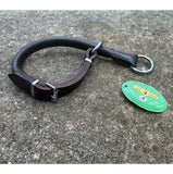KLIN Round Leather Choke Collar with Buckle, adjustable