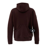 Dog Handler Winter Hoodie for Men, chocolate brown