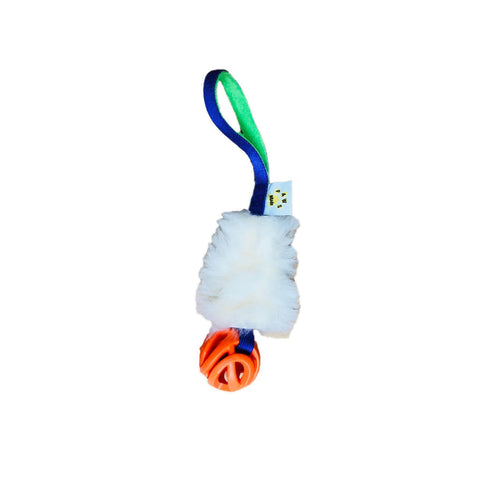 Paws Pocket Breathe Right Ball tug with sheepskin