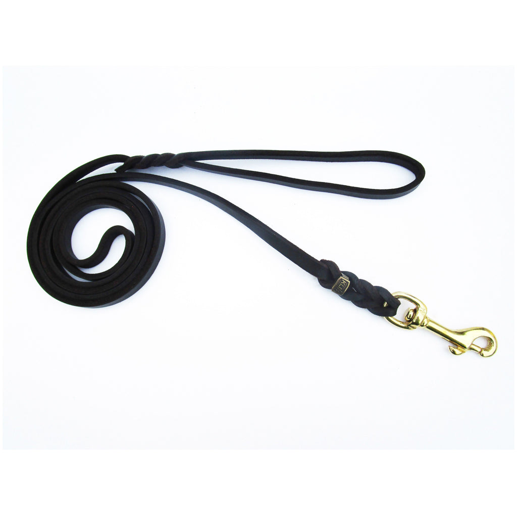 KLIN Soft Leather Leash, 10mm 1.80m (6ft) with handle