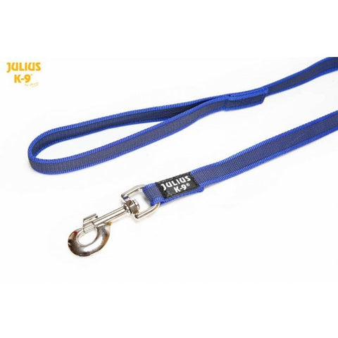 JULIUS K9 Anti-Slip Gripper Leash blue 2cm with handle