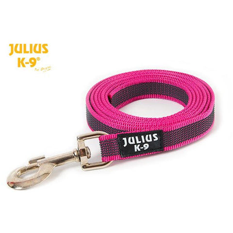 JULIUS K9 Anti-Slip Gripper Leash pink 2cm with handle