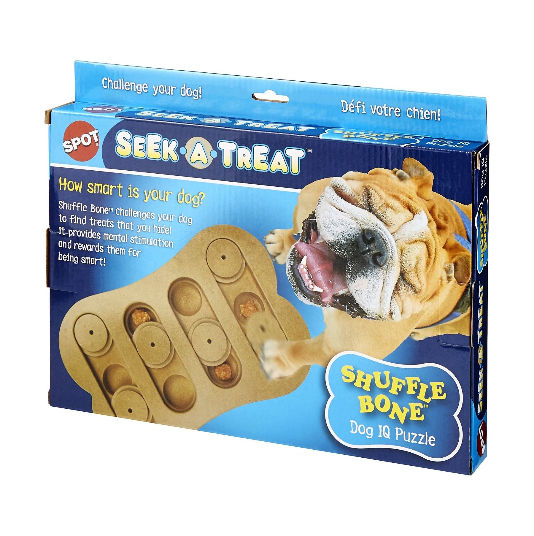 Dog Treat Puzzle Dog snack bone toy blue