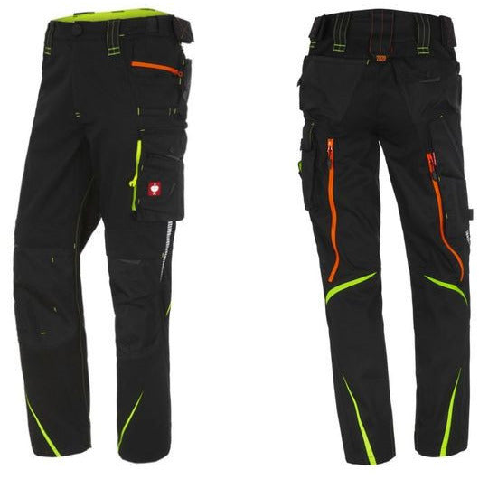 Winter trousers e.s.motion 2020, men´s black/high-vis yellow/high-vis  orange | Strauss