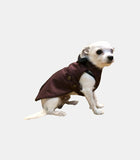 Luxury Dog Coat Burgundy Waterproof Silk from Paris, France
